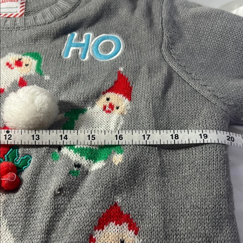 VINTAGE‎ 90’s Women’s Festive Gray Santa Ugly Christmas Sweater Small